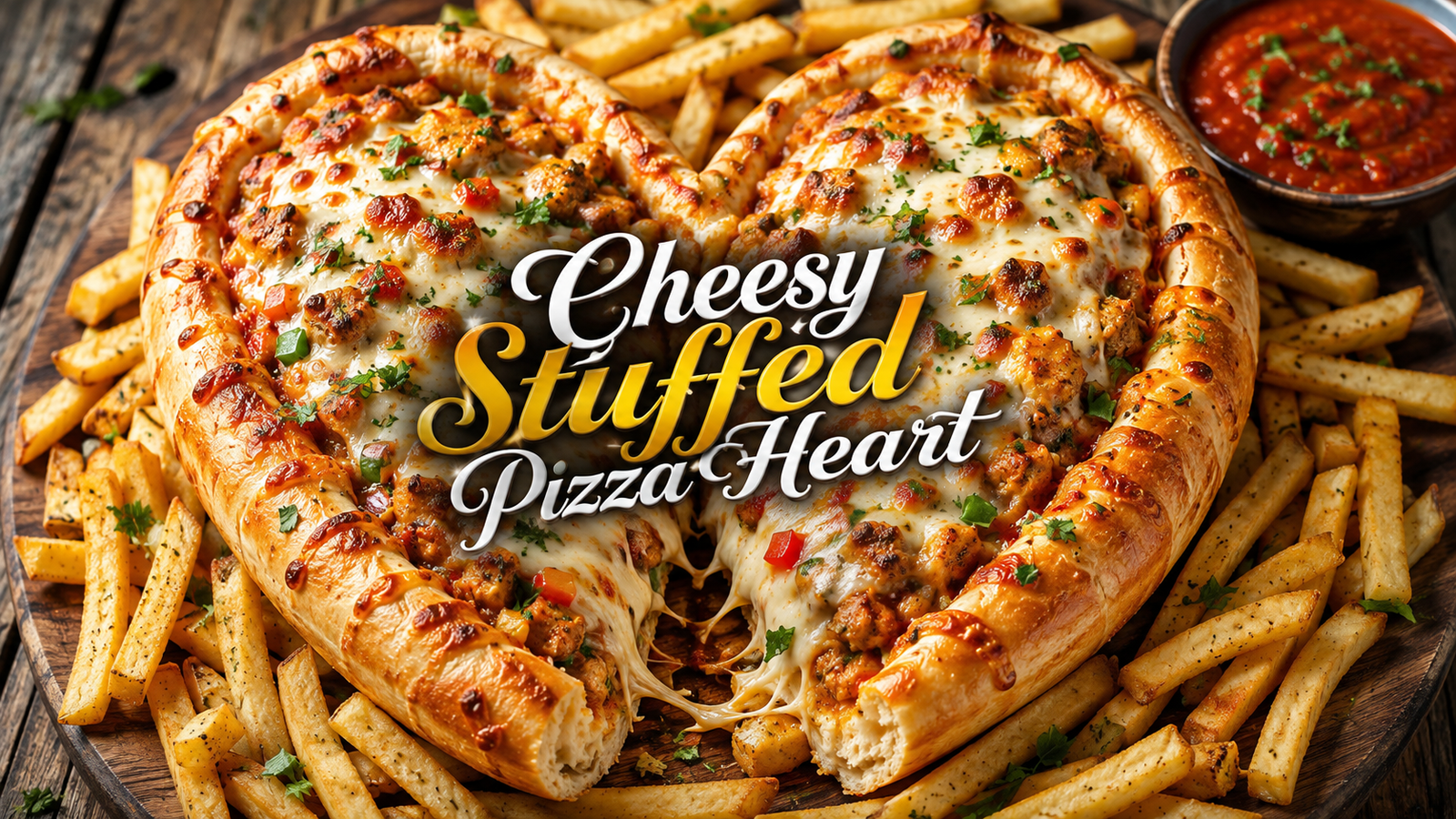 cheesy-stuffed-pizza-heart-with-fries