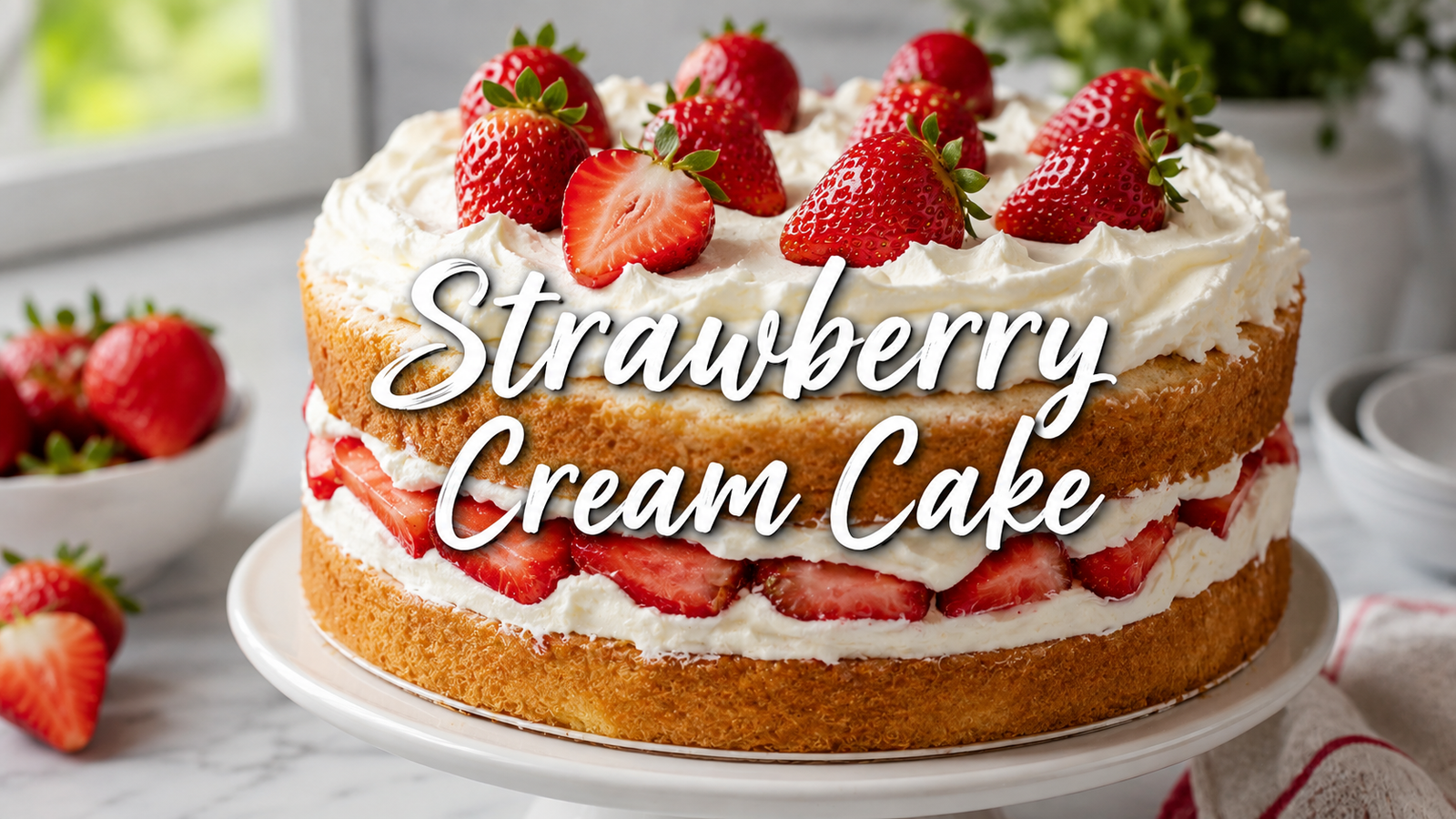 strawberry-cream-cake